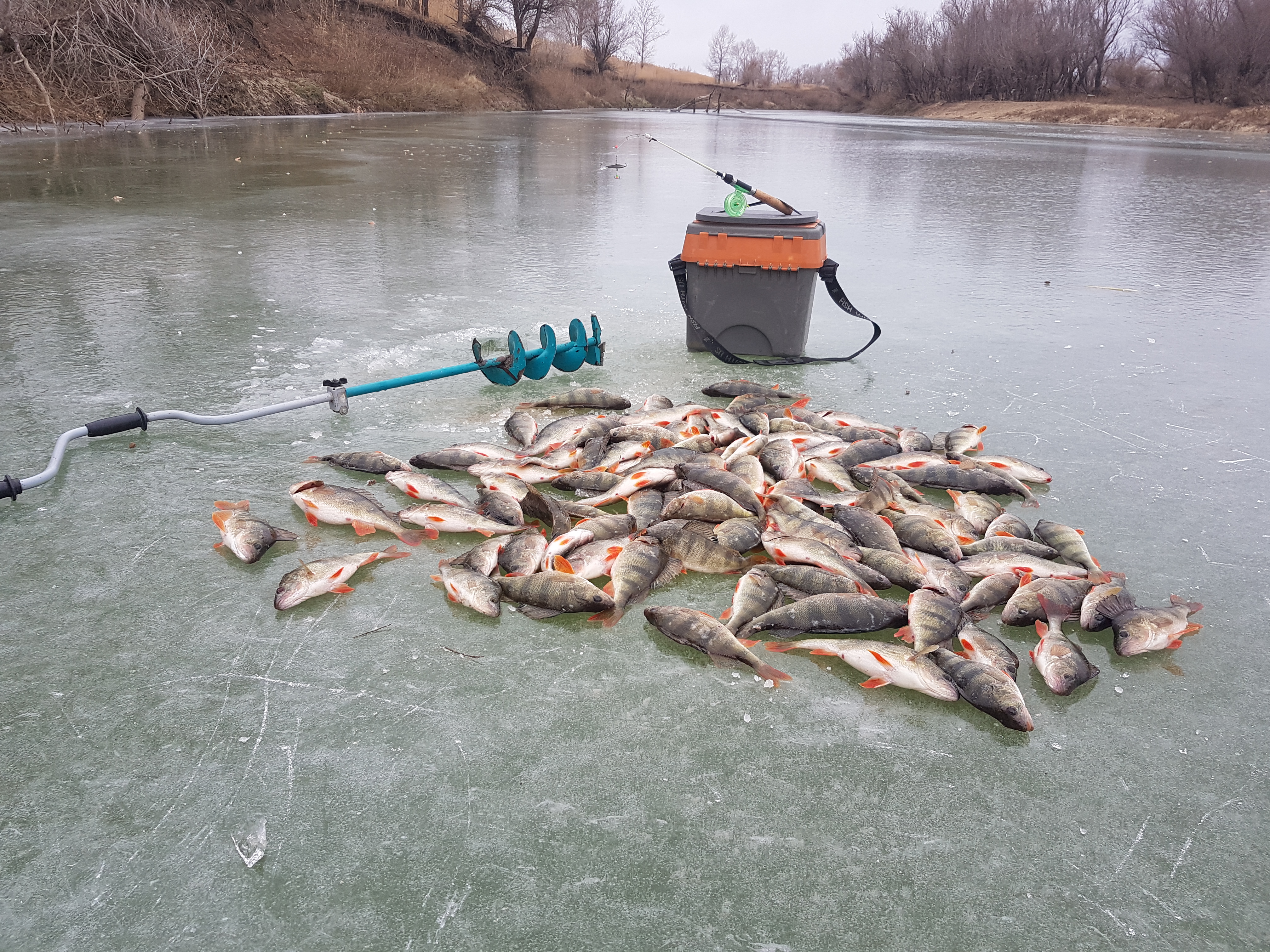 рыбалка в ноябре на реке на льду